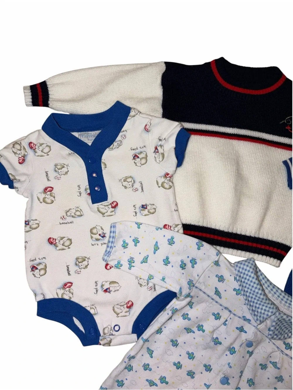 Vintage Y2K Baby Boy 0-6M 4pc Nautical Preppy Outfit Bundle Heritage Coastal
